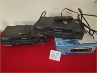 2-EMERSON VCR, COBY DVD