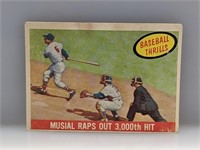 1959 Topps Musial Raps Out [3,000th Hit] #470