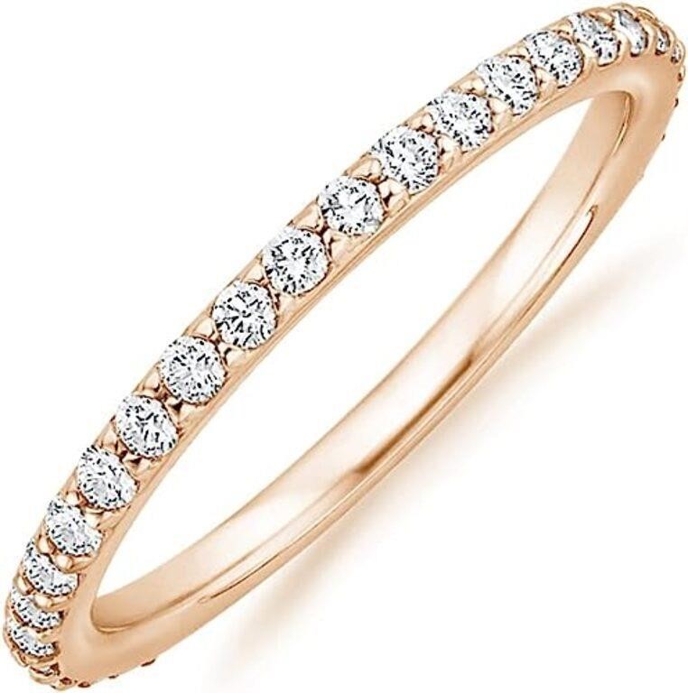 14k Gold-pl. .50ct White Sapphire Eternity Ring