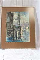 A Signed Watercolor by Tom Lano