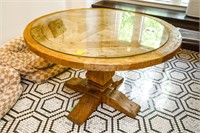 42" Round Wood Pedestal Table