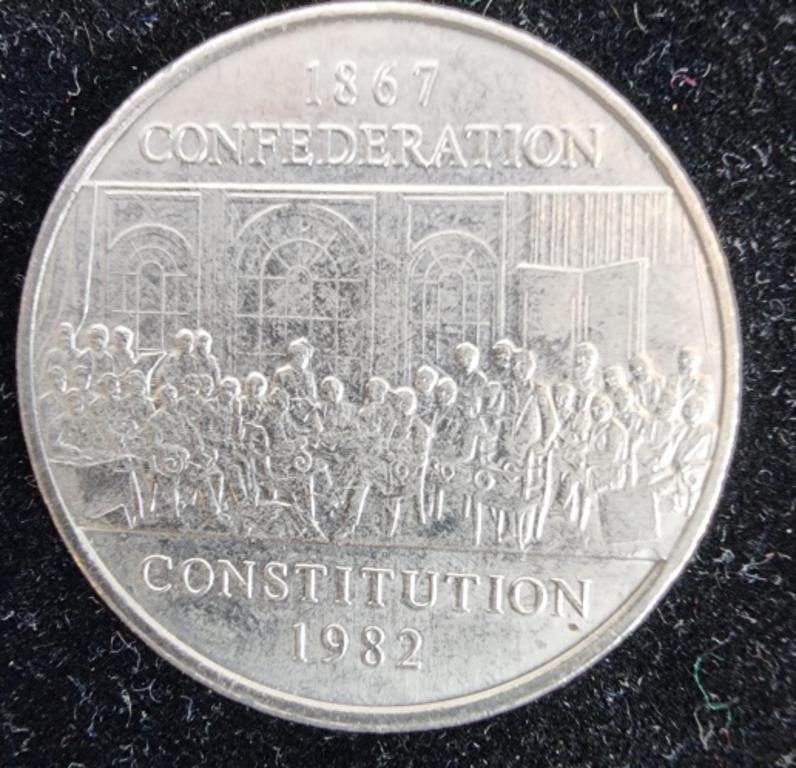 Canadian Confederation Constitution 1867-1982 Coin