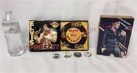 Elvis Hard Rock Cafe Set, Button Pins & Cedar Box