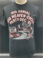 Vintage 1987 Hog Heaven Cycle Party M Shirt