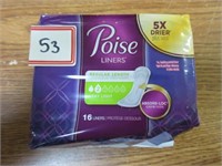 Poise Liners -New.