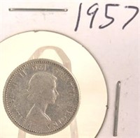 1957 Elizabeth II Canadian Silver Dime