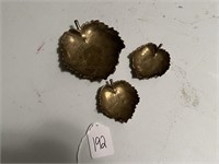 Vintage Brass "Leaf" Pocket Trays
