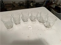 Rare Fostoria Hand Blown Needle Etched Goblets