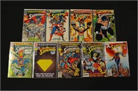 (9) SUPERMAN COMIC BOOKS