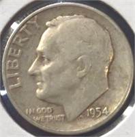 Silver 1956 Roosevelt dime