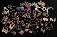 30+ pairs of Hoop and dangle earrings