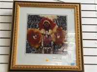 GILT FRAMED & MATTED NATIVE AMERICAN PHOTO - #2/25
