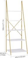 finetones 5 Tier Ladder Shelf, Free Standing Gold