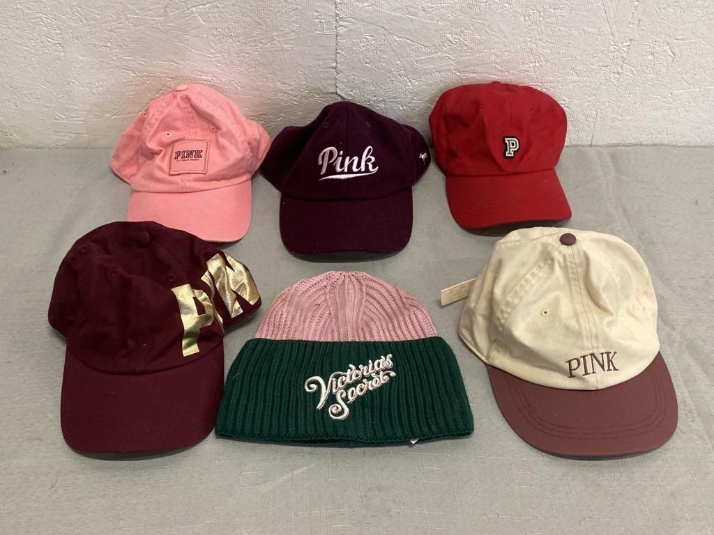 6 Pink Victoria’s Secret Hats