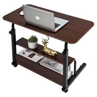 Adjustable Height Mobile Computer Desk Small