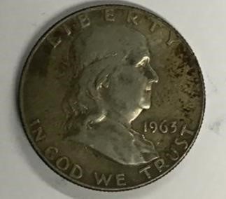 Nice Colorful 1963-D Ben Franklin Half Dollar