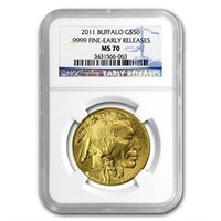 2011 1 Oz Gold Buffalo Ms-70 Ngc (early Releases)
