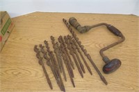 Vintage Brace N Bits & Drill  Bits