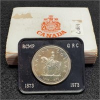 1973/1873 Canada Proof Silver Dollar w/ Case