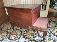 Mahogany and Leather bed side steps
