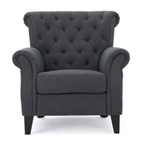 Nowell Contemporary Fabric Tufted Club Chair