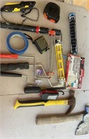 used miscellaneous painting tools, paint rollers,