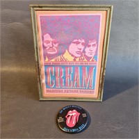 Cream Handbill in Frame & Stones Button