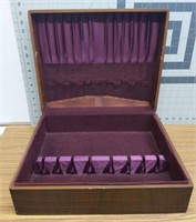 Vintage wooden silverware box
