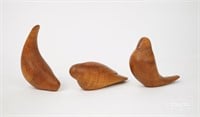 Set of 3 Svensk Slöjd Wooden Bird Figures