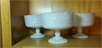 3 sandwich glass compote approx 6 inches tall