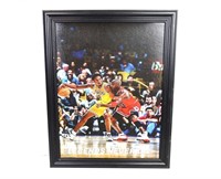 FRAMED BASKETBALL POSTER