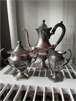 Poole Silver Co Tea Set SP.  (Connex 2)