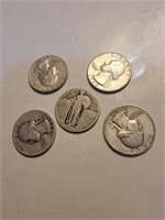 Silver quarter lot (5)