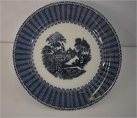 FLOW BLUE PLATE - SOHO POTTERY - PANDORA  PATTERN