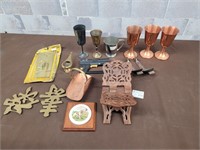 Brass, silver plated, and copper mix vintage lot