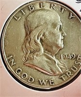 1949-D FBL Franklin Half Dollar