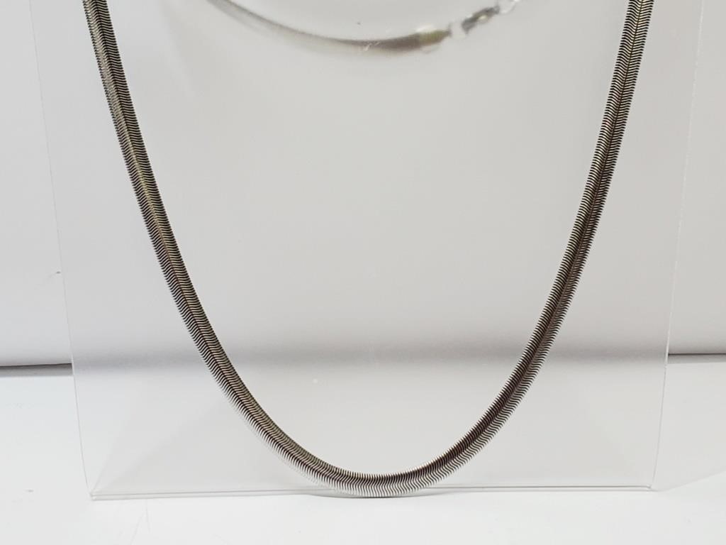 Stainless Steel Necklace Serpentine 22" Long