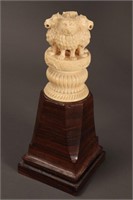 Early 20th Century Carved Indian Ivory Finial,