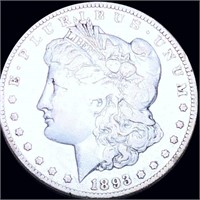 1893-CC Morgan Silver Dollar LIGHTLY CIRCULATED