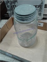 Blue jar w/zinc lid