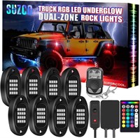 SUZCO 8-Pods Truck RGB LED Rock Underglow Timing