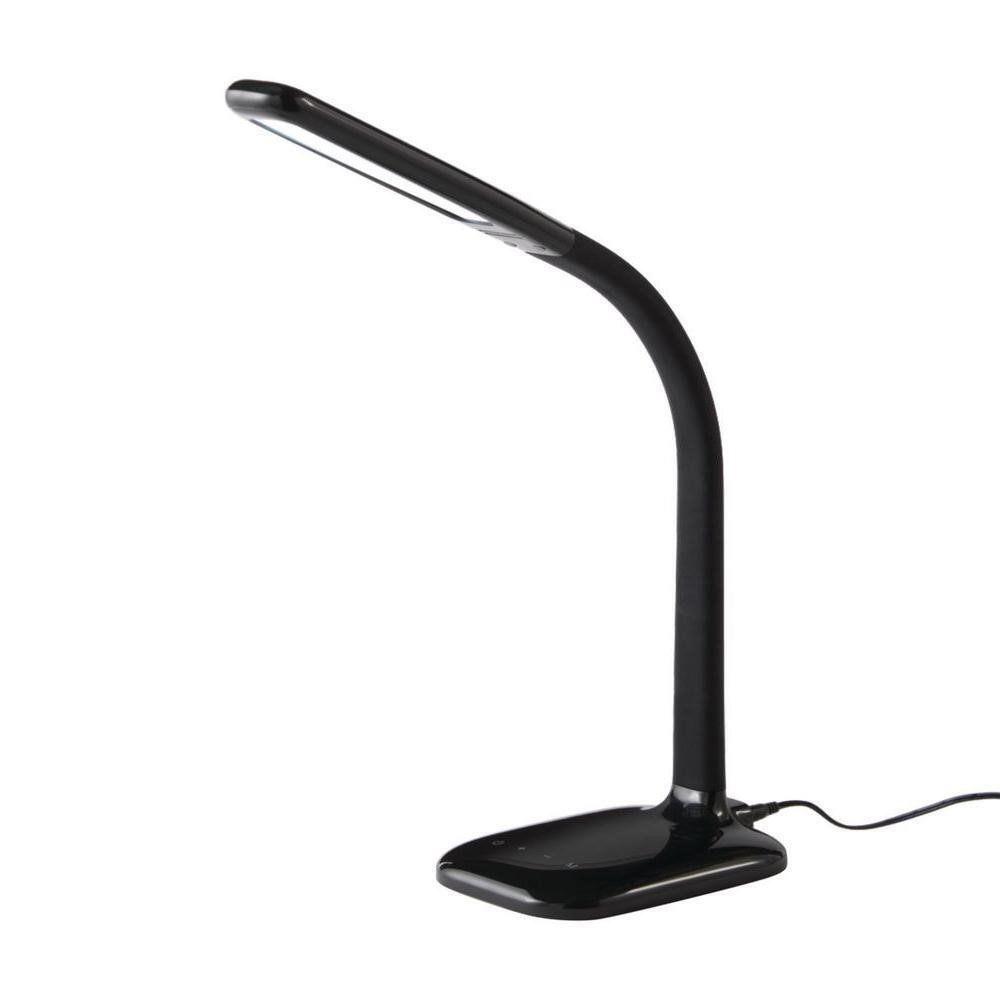 Hampton Bay 24 in. Black LED Desk Lamp