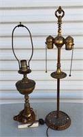 Brass Dual Bulb Pull String & Other Lamp