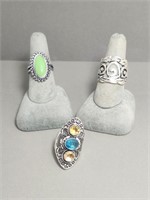 Three New Fashion Costume Rings