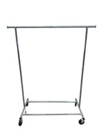 Metal Foldable Clothing Rack With Wheels