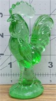Jadeite glass rooster