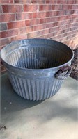 Extra large galvanized bucket, with rope and