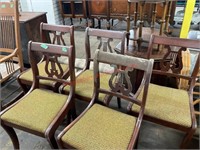 5 Antique Wooden Chairs