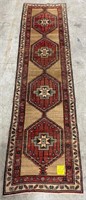 SARAB HAND KNOTTED WOOL RUNNER, 10'10" X 3'