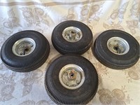 4 tire with rims 4.10/3.50-4
